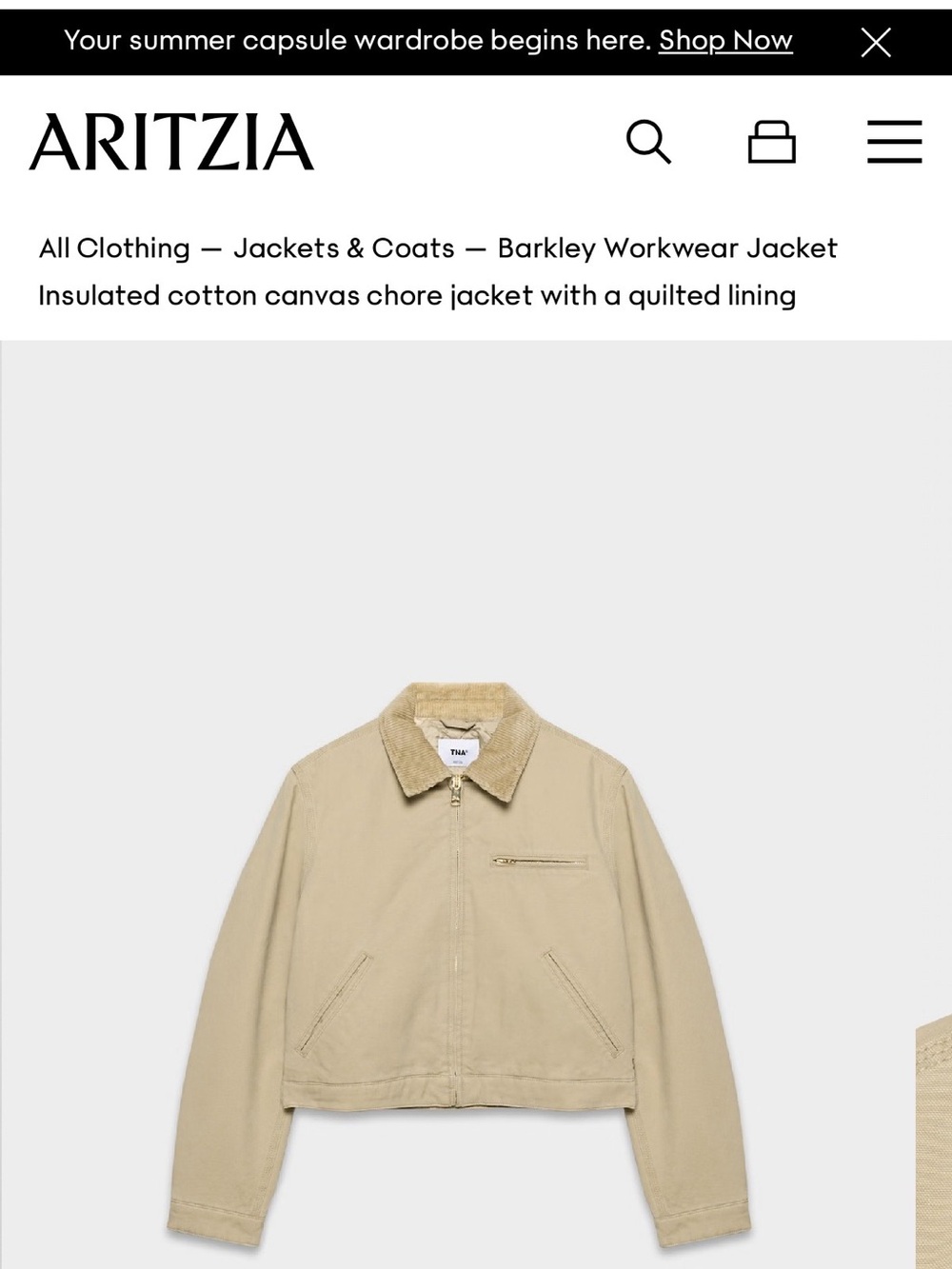 Aritzia Barkley Jacket XS